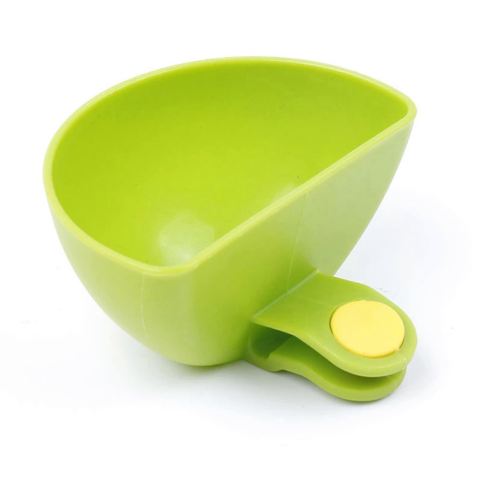 Clip On Sugar Bowl with Soft Grip for Table, SpaceSaving Plastic Seasoning Holder Green