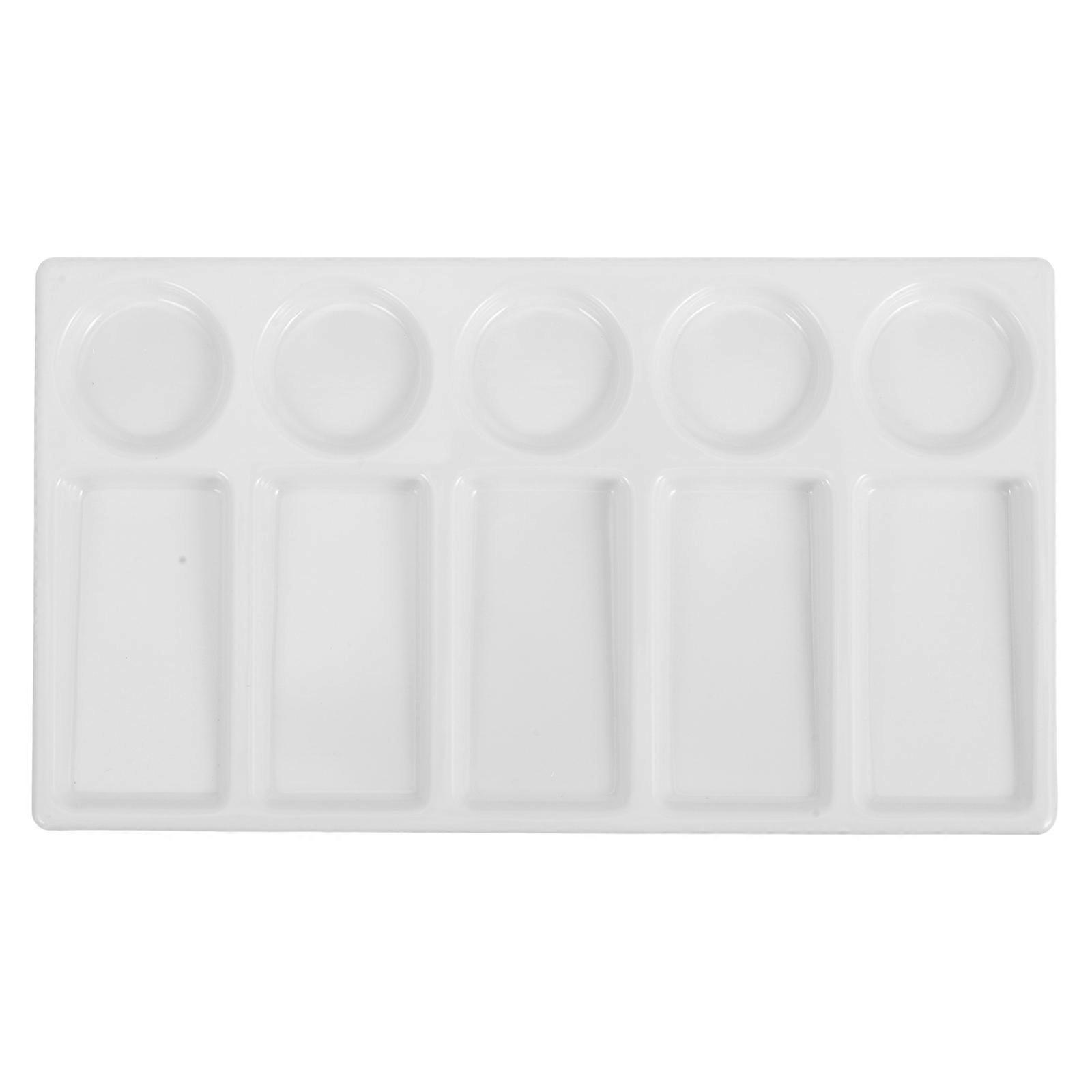 Travel Paint Palette Rectangular Mixing Tray White Imitated Ceramic For Students Artists Sketching Painting 1Set