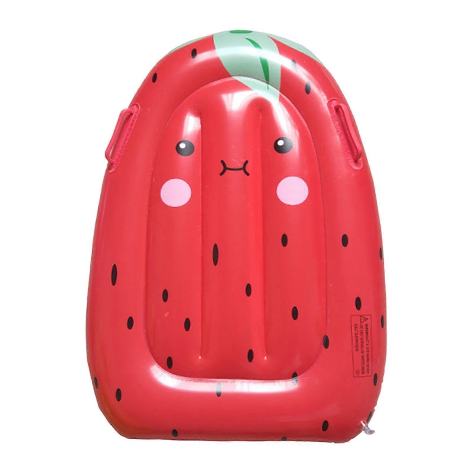 Kids Inflatable Pool Float with Secure Handles PVC Water Toy Raft for Beach and Pool Red