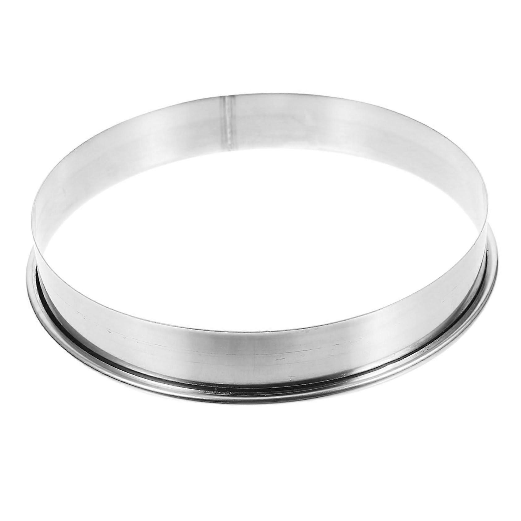 Stainless Steel Pizza Ring for Even Topping Distribution, Reusable Baking Tool for Homemade Oven Pizza