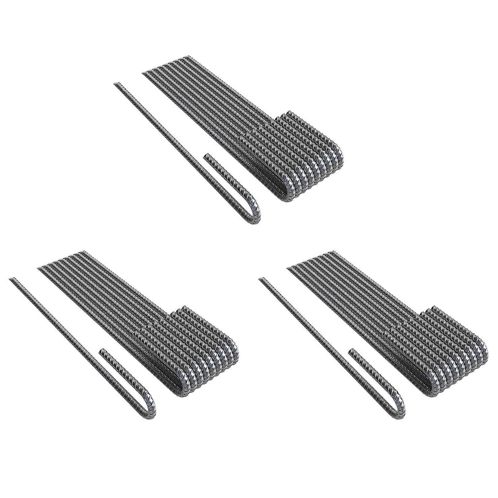 Rebar Stakes J Hook Extra Coated Steel Ground Anchors with Chisel Point End 30PCS