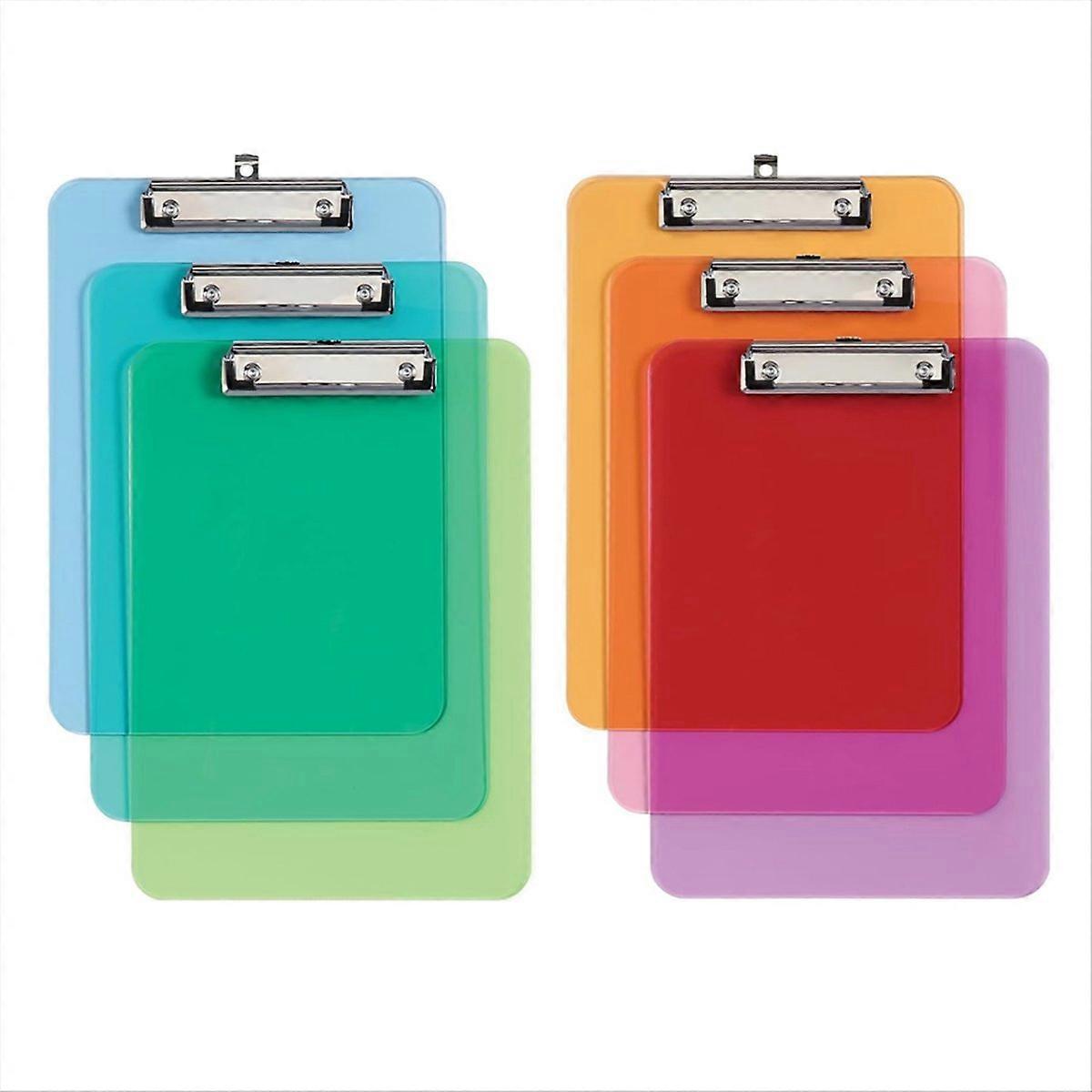 Plastic Clipboards, Metal Clip with Plastic Corners, Writing Surface