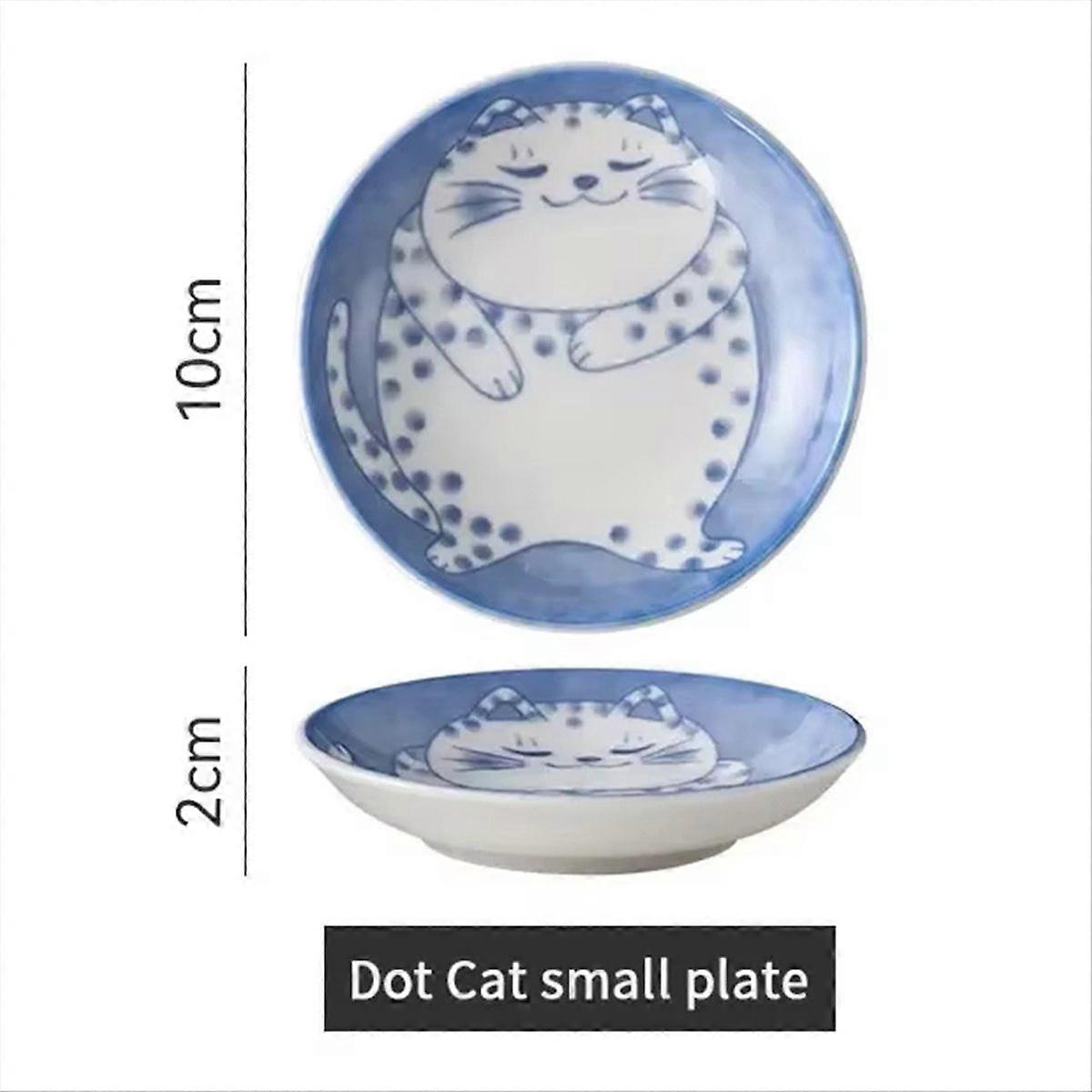 Ceramic Sauce Dishes, Cat Cartoon Pattern, Sushi Plate, C