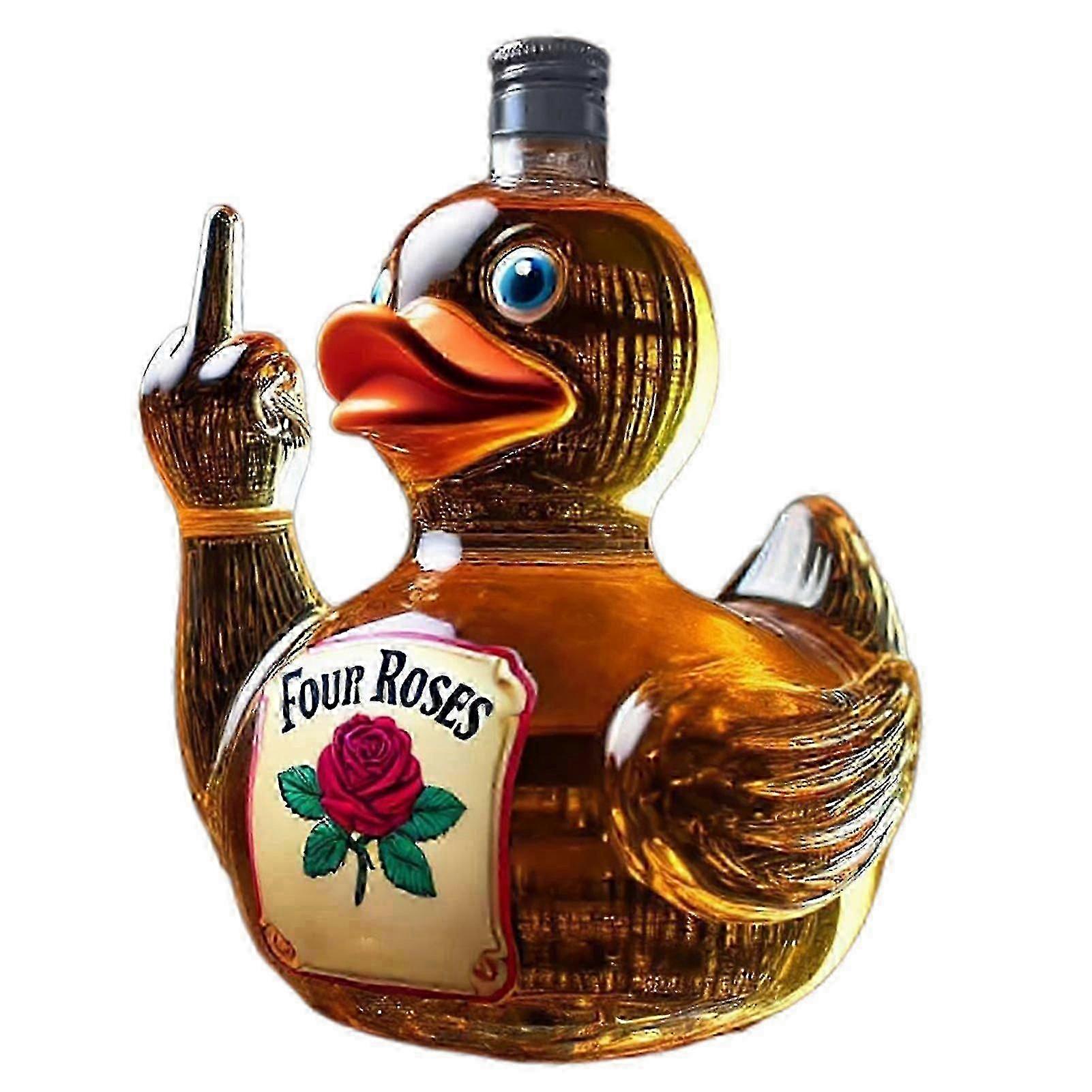 Unique Wine Decanter With Bark Off Whiskey Bottle Design_w