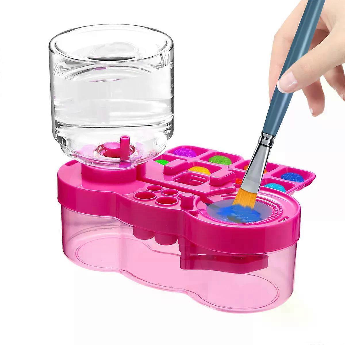 New Paint Brush Cleaner With Drain Button Automatic Water Circulation Paint Brush Cleaning Machine Cleaning Bucket Art Tools