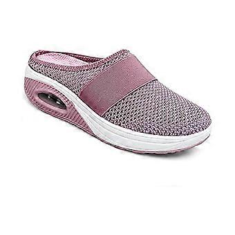Women's Slip-On Walking Shoes with Breathable Mesh Upper and Cushioned Sole Lightweight Comfortable Platform Sneakers xj1