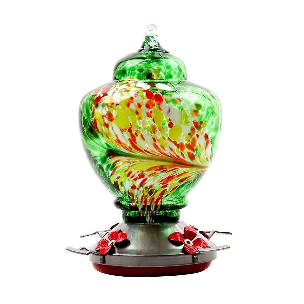 Garden Hummingbird Feeder with Perch,25 Fluid Ounces Hummingbird Nectar Capacity Include Hanging Wires and Moat Hook