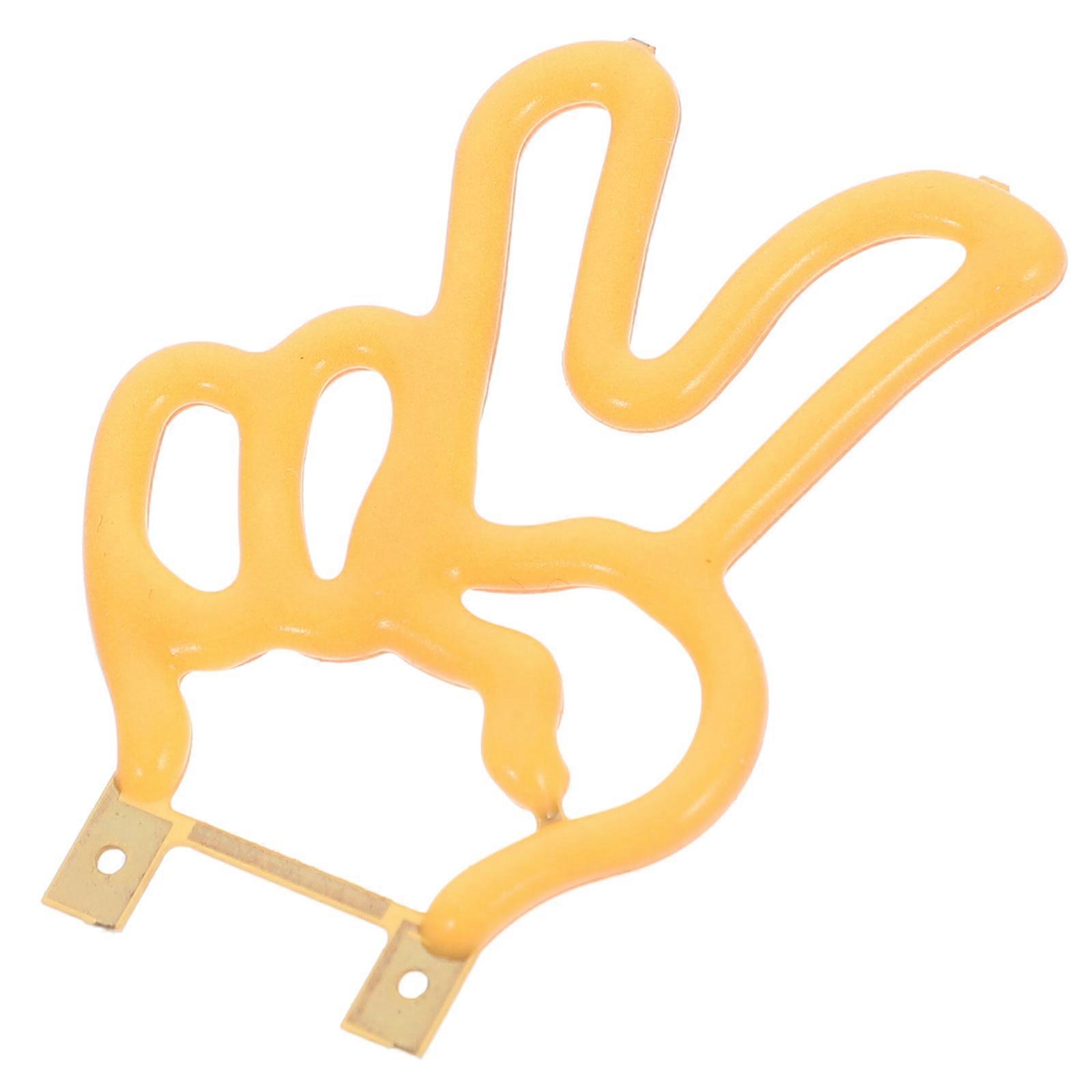 Peace Gesture LED Light Up Sign Retro Neon Wall Decor