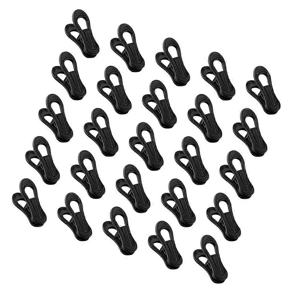 ABS Plastic Hanger Clips for Holding Clothes 30Pcs Black Wind-Proof Clips