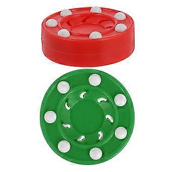 Puck voor trainingsdoeleinden, 2 stuks rolhockeypucks in diverse kleuren.