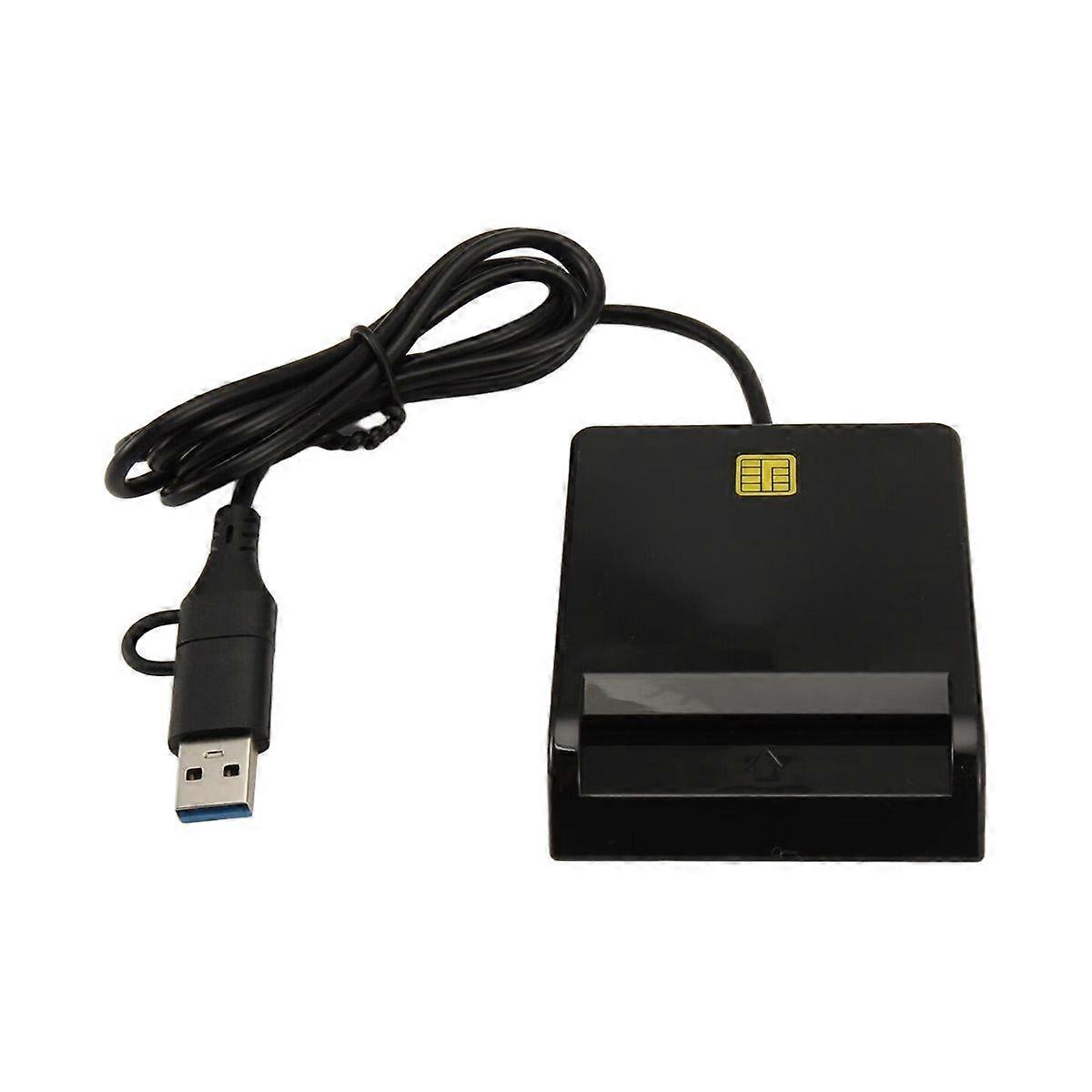CAC Reader USB C,CAC Card Reader USB/Type C Dual Connector,USB-A Common Access CAC,for 10/11, OS 10