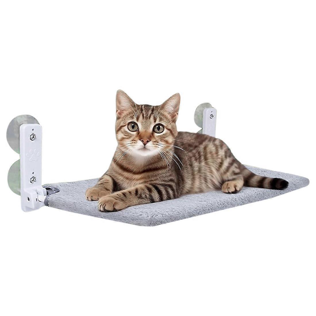 Cat Hammock with 2-in-1 Reversible Cover Suction Cup Foldable Hammock Suspended Cat Nest Bed Balcony Window Glass Cat
