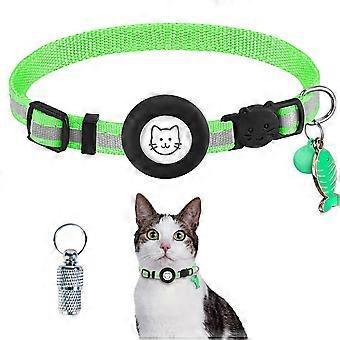 Compatible For AirTag Tracker Reflective Pet Collar Silicone Protective Case with Bell / ID Tag