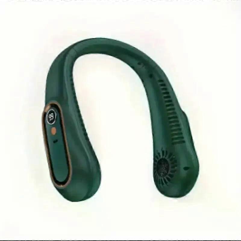 Vaneless Hanging Neck Fan, Portable USB Cooler Fan With 5 Speeds And Digital Display - Super Strong Technology And Bladeless Des