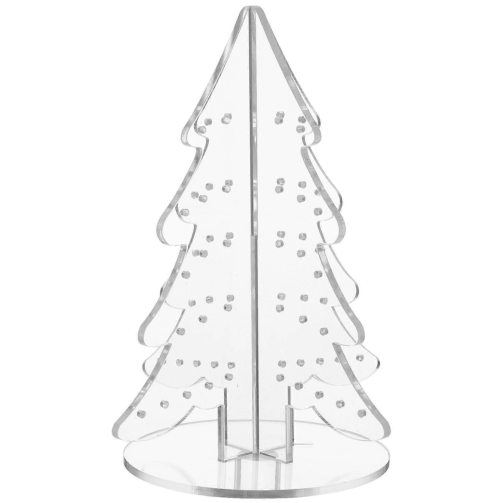 Christmas Tree Earring Holder Stand for Storage Small Transparent Organizer