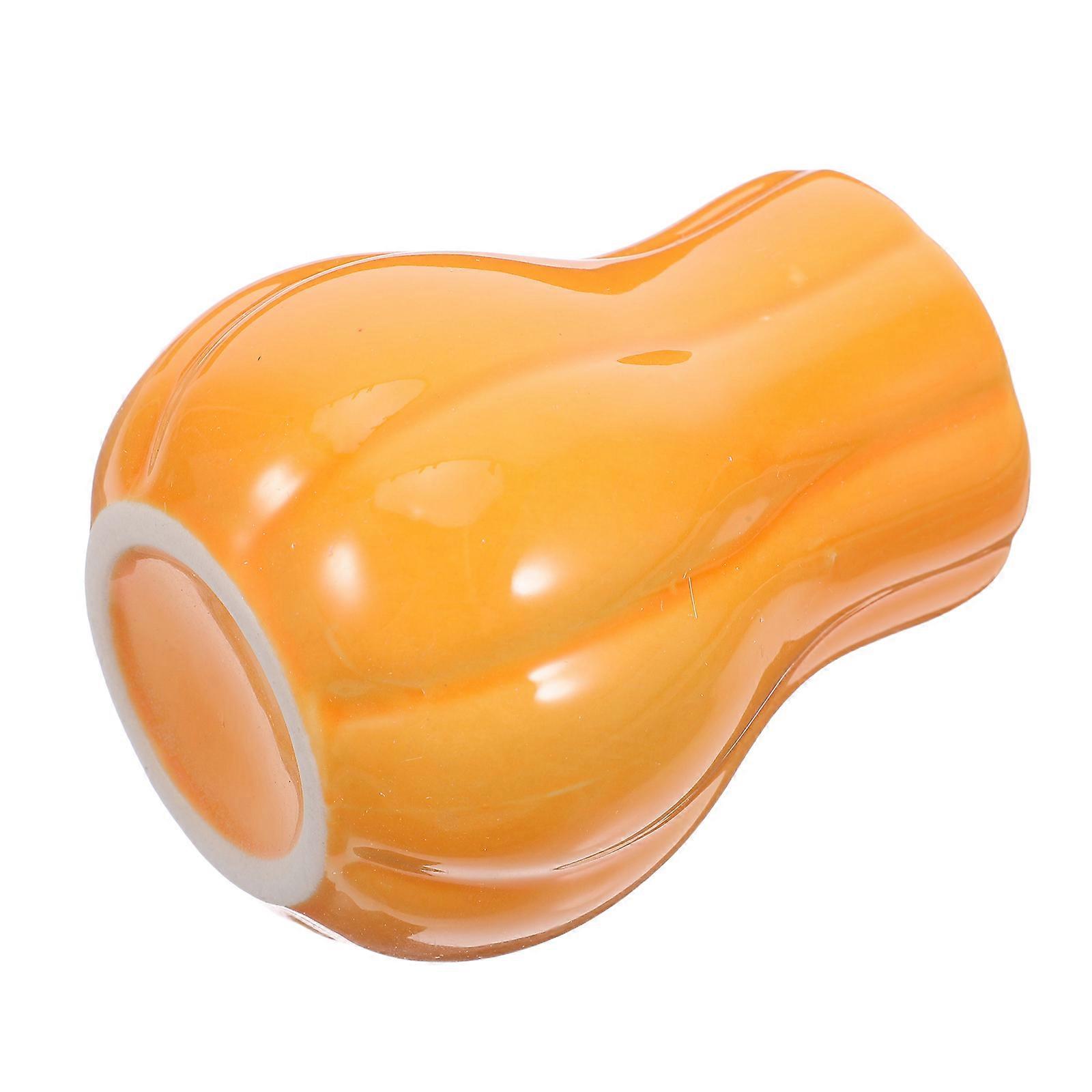 Pumpkin Ceramic Utensil Holder for Halloween Kitchen Counter Use