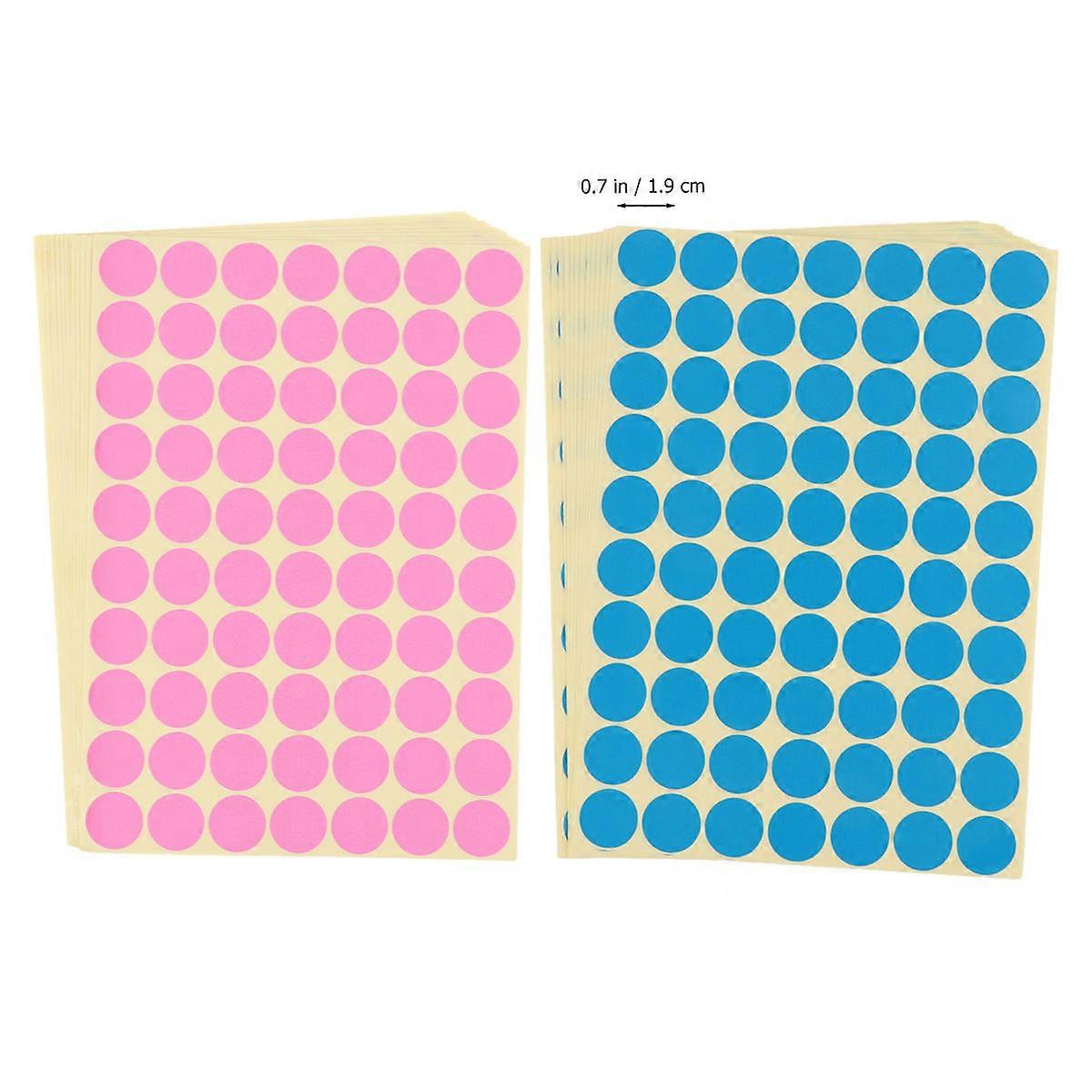 Adhesive Labels Circle Stickers for Marking 30 Sheets Assorted Colors