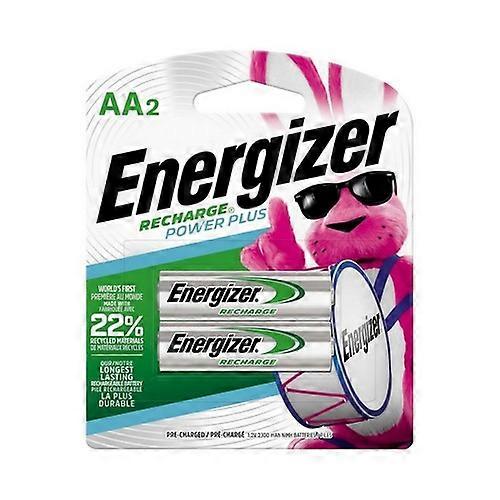 Energizer Power Plus AA Alkaline Batteries Recharge, 2 Count / 1 Pack
