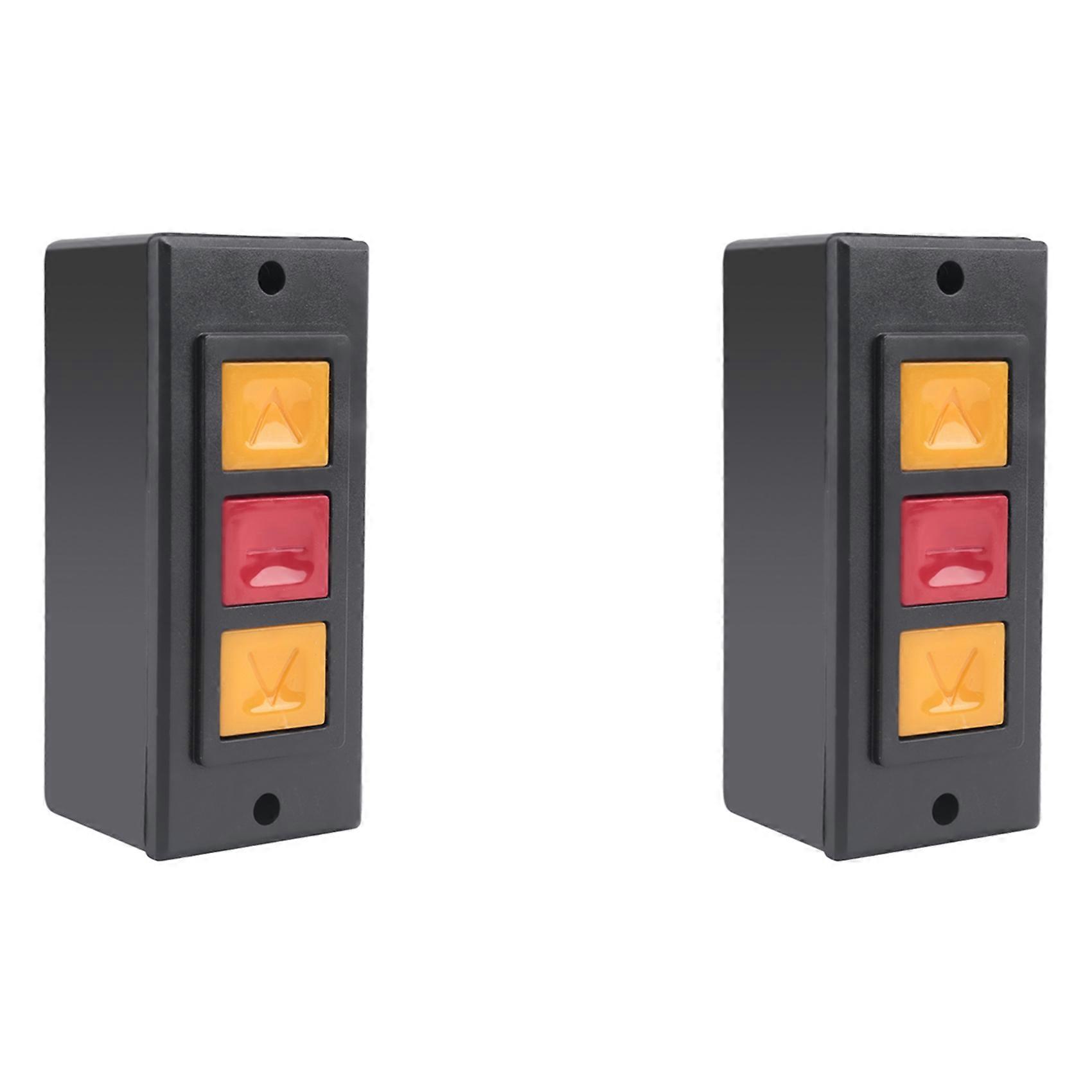 2X Garage Door Opener, Electric Door Roll Switch Lock Box, Surface Mounted Concealed Button Switch C