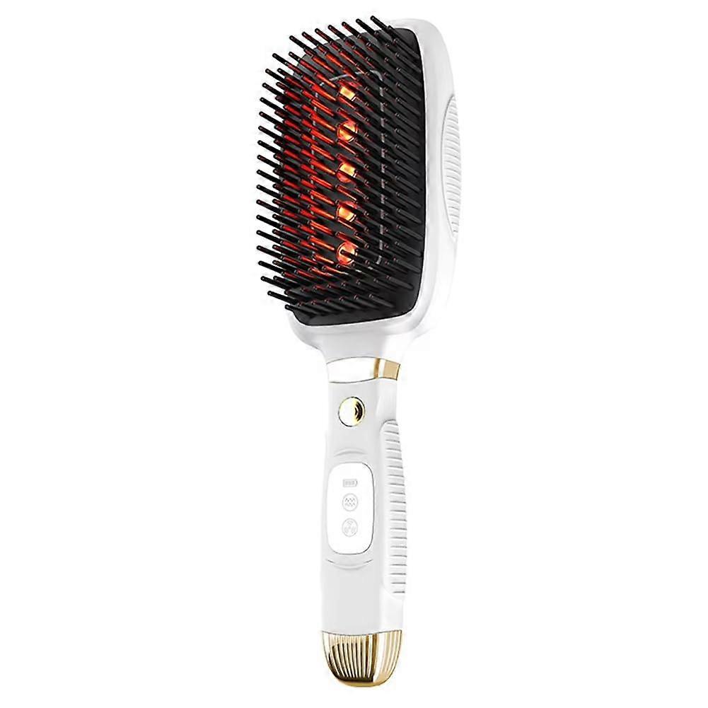 Hair Growth Comb with Red Light Therapy, EMS Scalp Stimulation and Infrared Vibration Massage  White