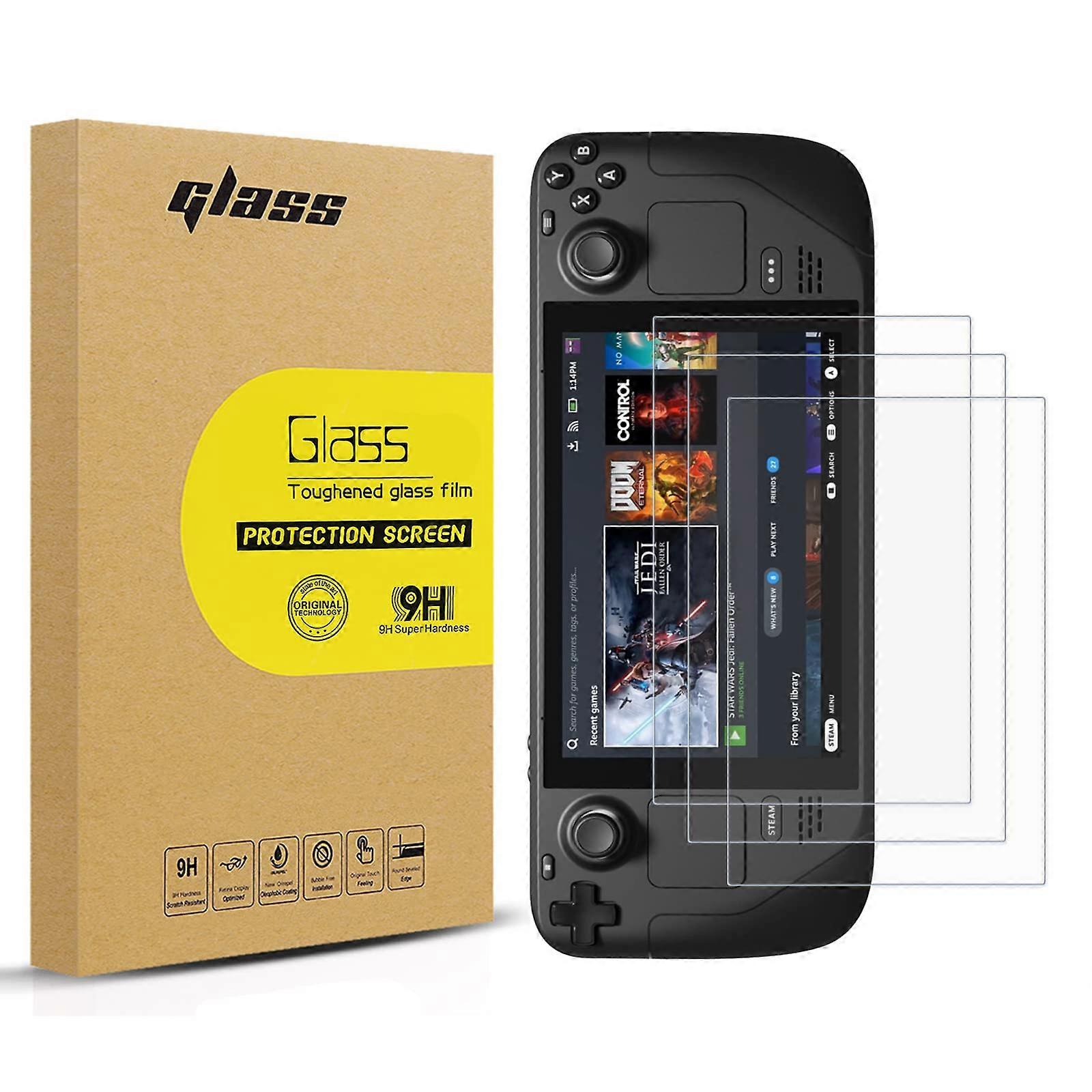 3Pack Screen Protector for Steam Deck 7 Inch Tempered Glass Ultra Clear AntiScratch Bubble