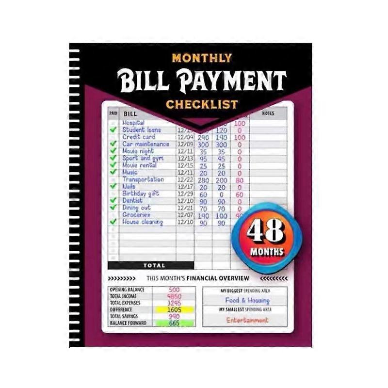 1pc bill record book, track every bill and manage your funds effectively.