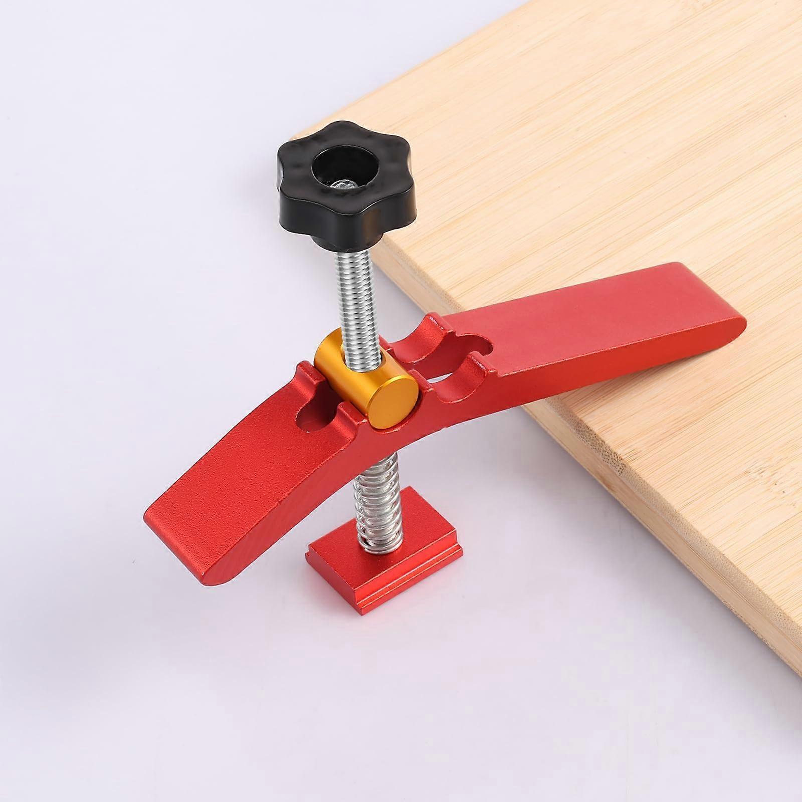 Aluminum Alloy T Slot Clamp with Quick Adjustment and NonSlip Pads for Table Saw CNC Workbench