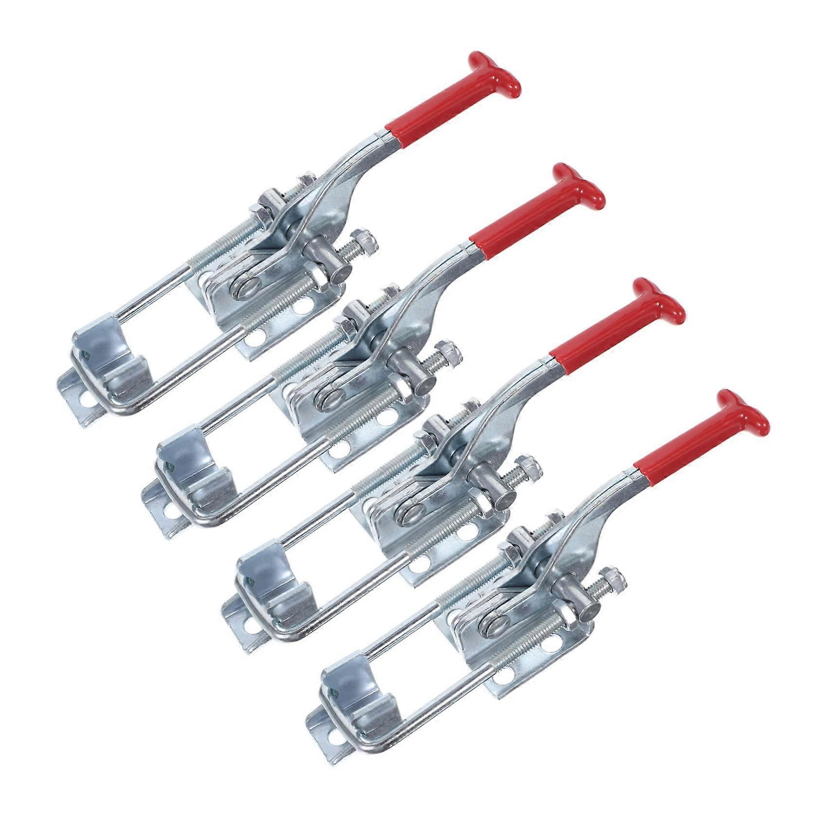 4pcs Adjustable Heavy Duty Toggle Latch Clamps Galvanized Iron for Tool Boxes Smokers Carriers