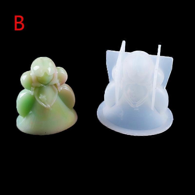 Moule ��poxy en cristal de forme cr��ative faite �� la main, moule de poup��e 3D de no?l en Silicone, r��sine en forme de chocolat, moules de cui