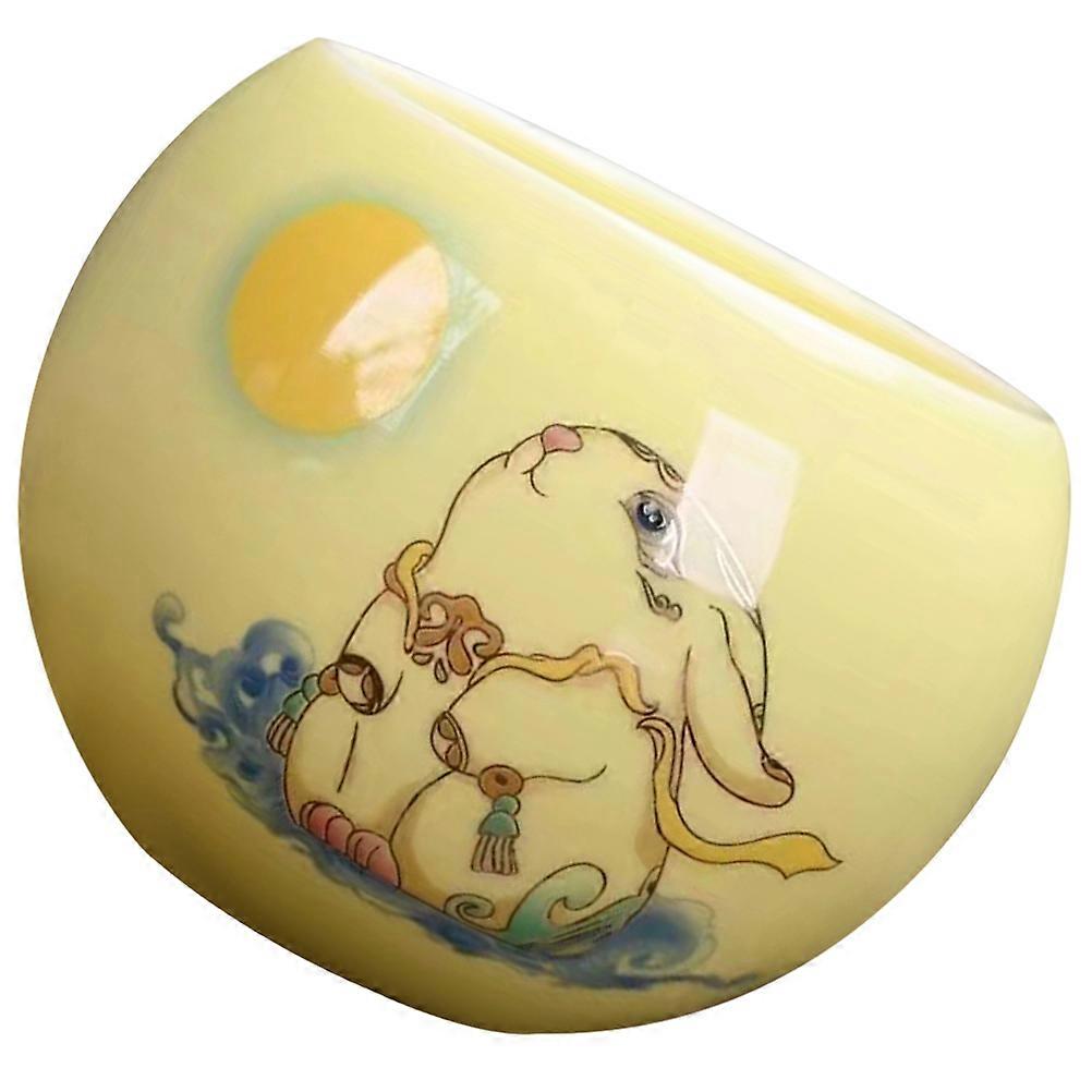 Gongfu Tea Cup Ceramic Tea Cup for Drinking Rabbit Pattern