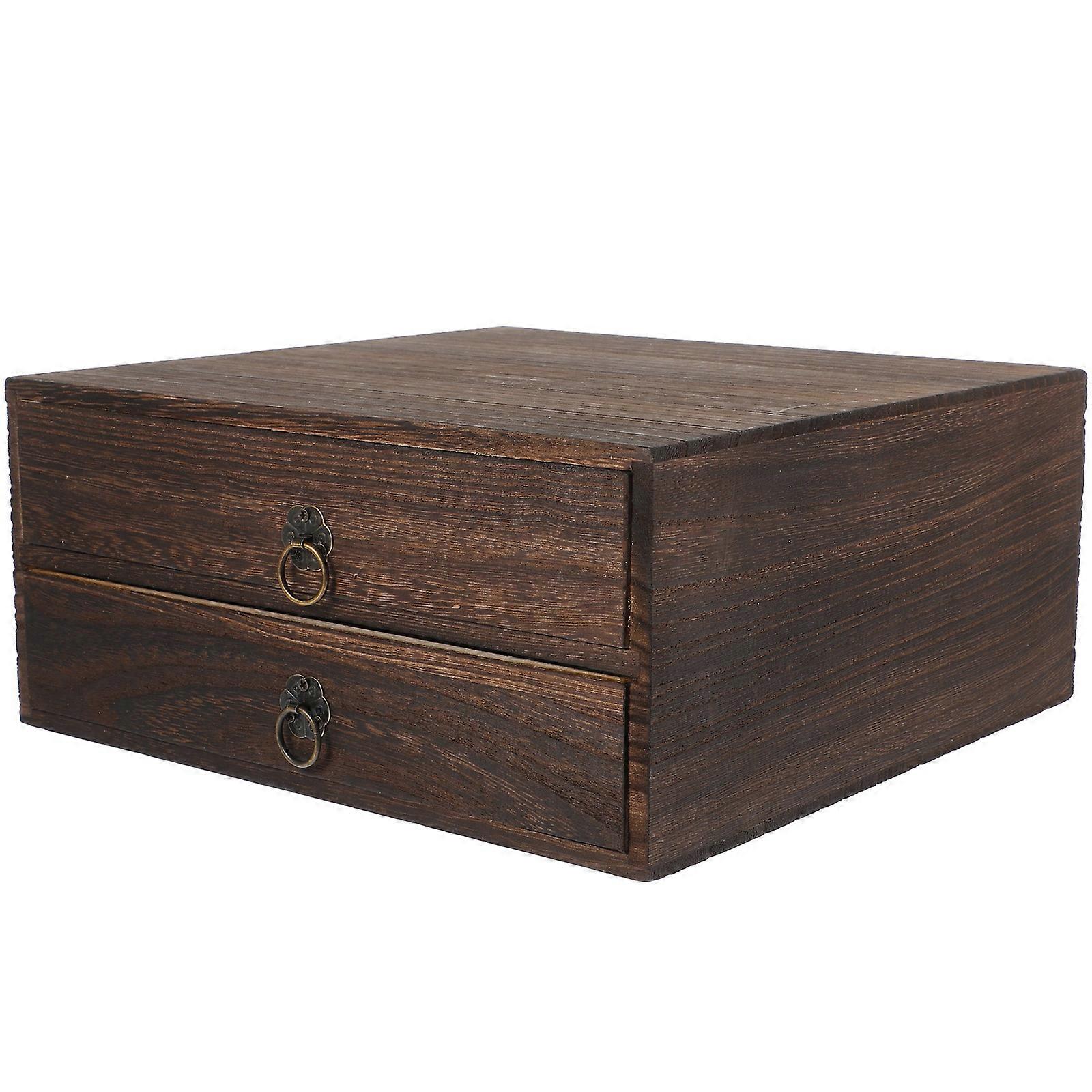 Multi-Layer Storage Box for Sundries Storage 1Pcs Wooden Drawer Organizer