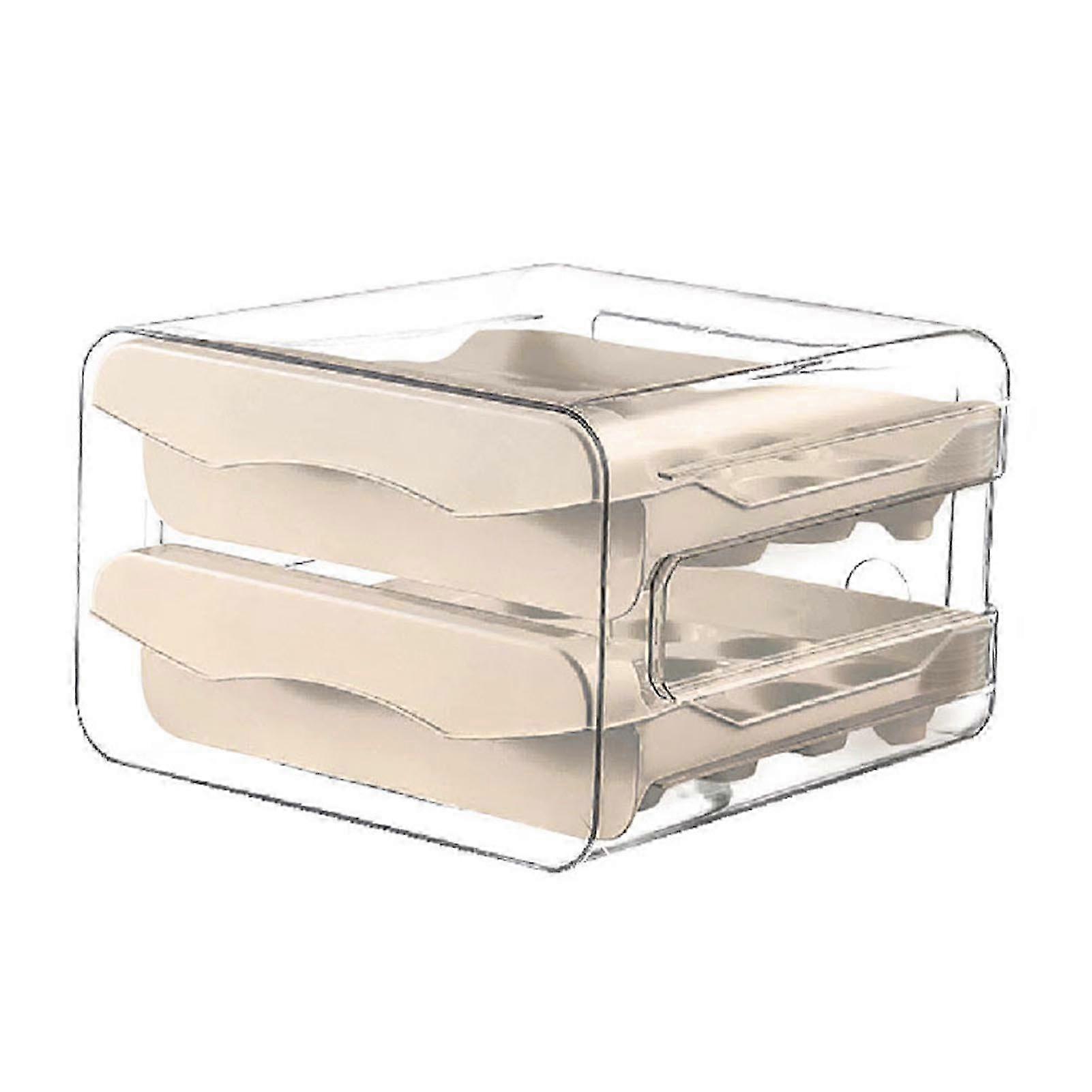 Refrigerator Egg Storage Box Easy to Clean Saving Space Stackable Egg Holder Suitable for Household Kitchen 26s