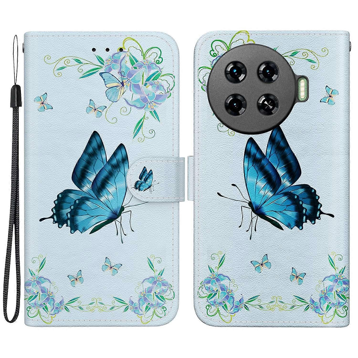 For TECNO Spark 20 Pro+ Wallet Case Pattern Printed Leather Flip Phone Cover