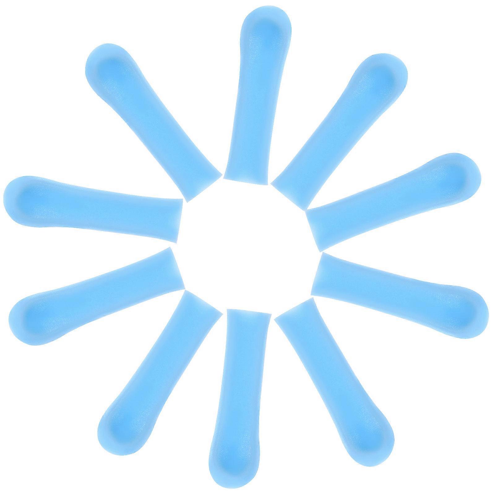 Silicone Ear Spoon Covers Replacement for Earwax Removal 10Pcs Blue