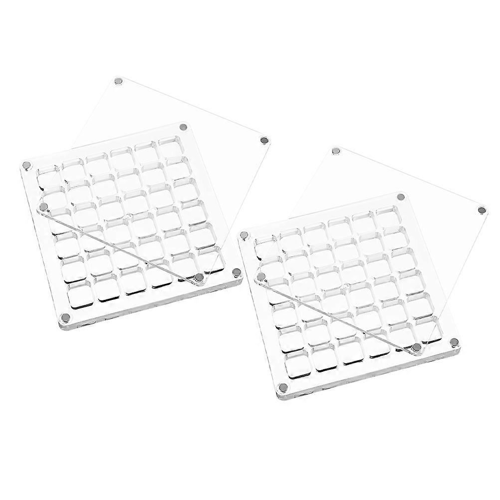 Seashell Display Case for Organizing 2Pcs Acrylic Transparent Compartments