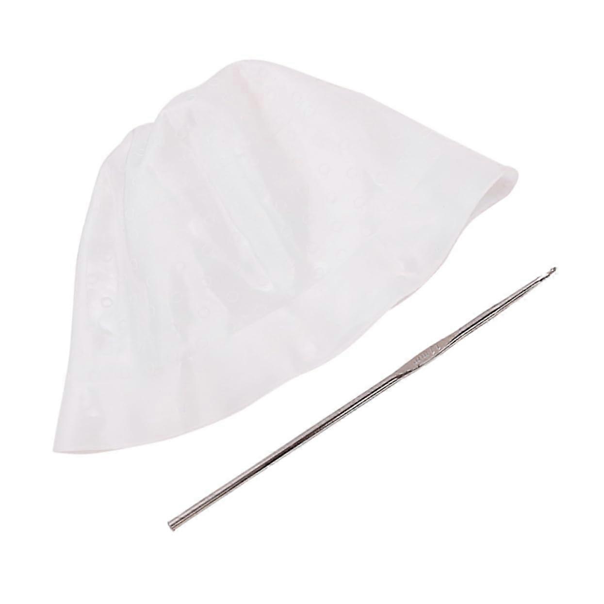 Hair Highlighting Cap Silicone with Hook for Precise Strand Selection and Natural Highlights