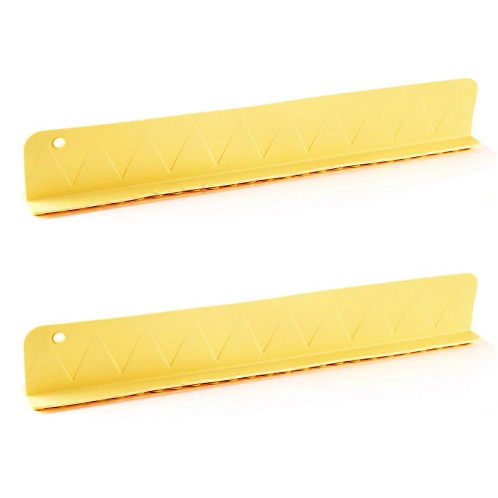 Sink Splash Guard 2PCS Silicone Water Splash Protector with Suction Cups for Kitchen Bathroom Yellow