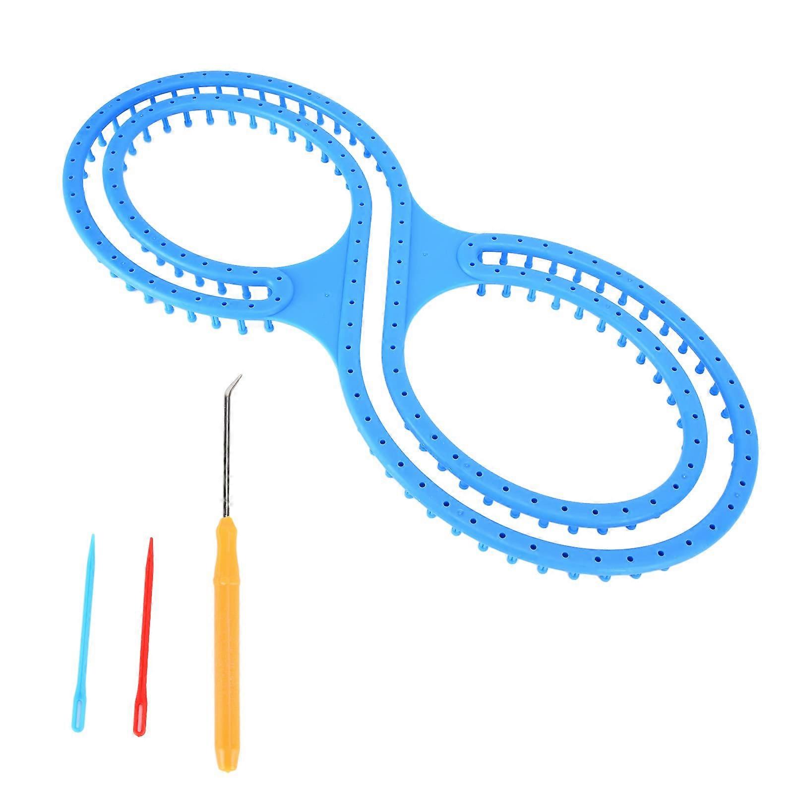 Knitting Loom Set 8 Shape with Crochet Hook for Hats Scarves Socks Blankets Durable Plastic