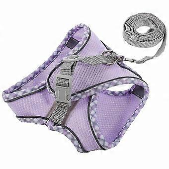 1 set of Cute Pet Harness and Decorative Dog Leash for Small Pets (XS Size)