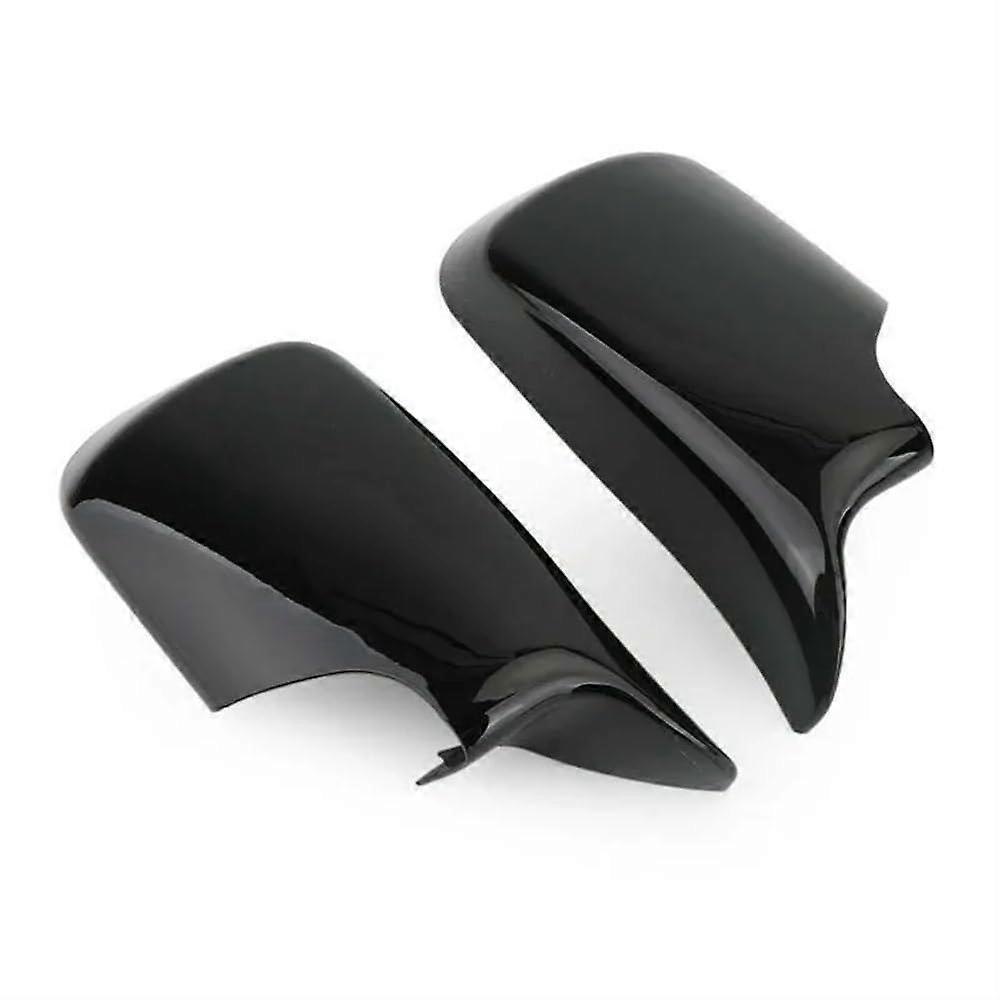 Carbon Fiber Mirror Covers Gloss Black Compatible with BMW E46 3 Series 1998-2005
