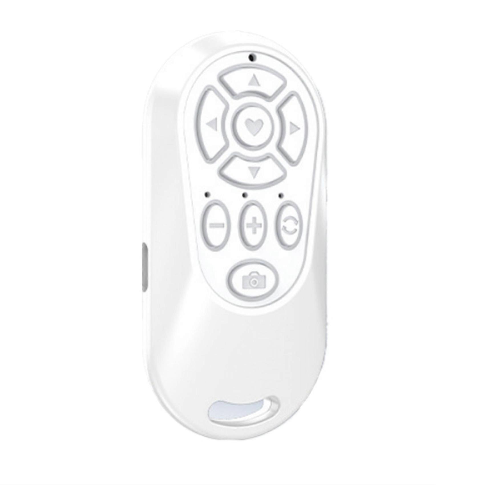 Wireless Bluetooth-Compatible Remote Control Button Controller Self-Timer Camera Stick Shutter Release Phone White