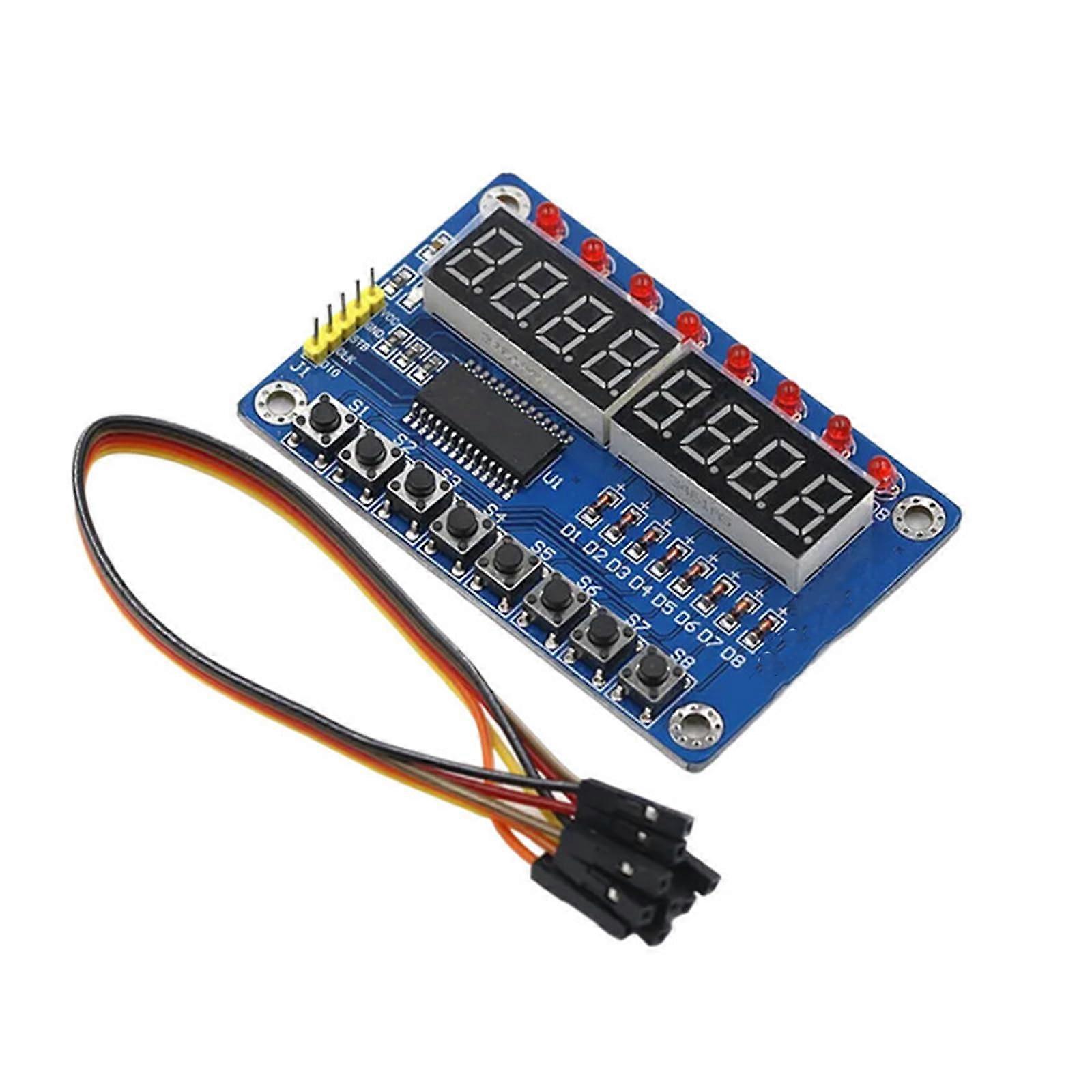 TM1638 8Digit LED Display Module with Keypad for Arduino and Microcontroller Projects 1 Set