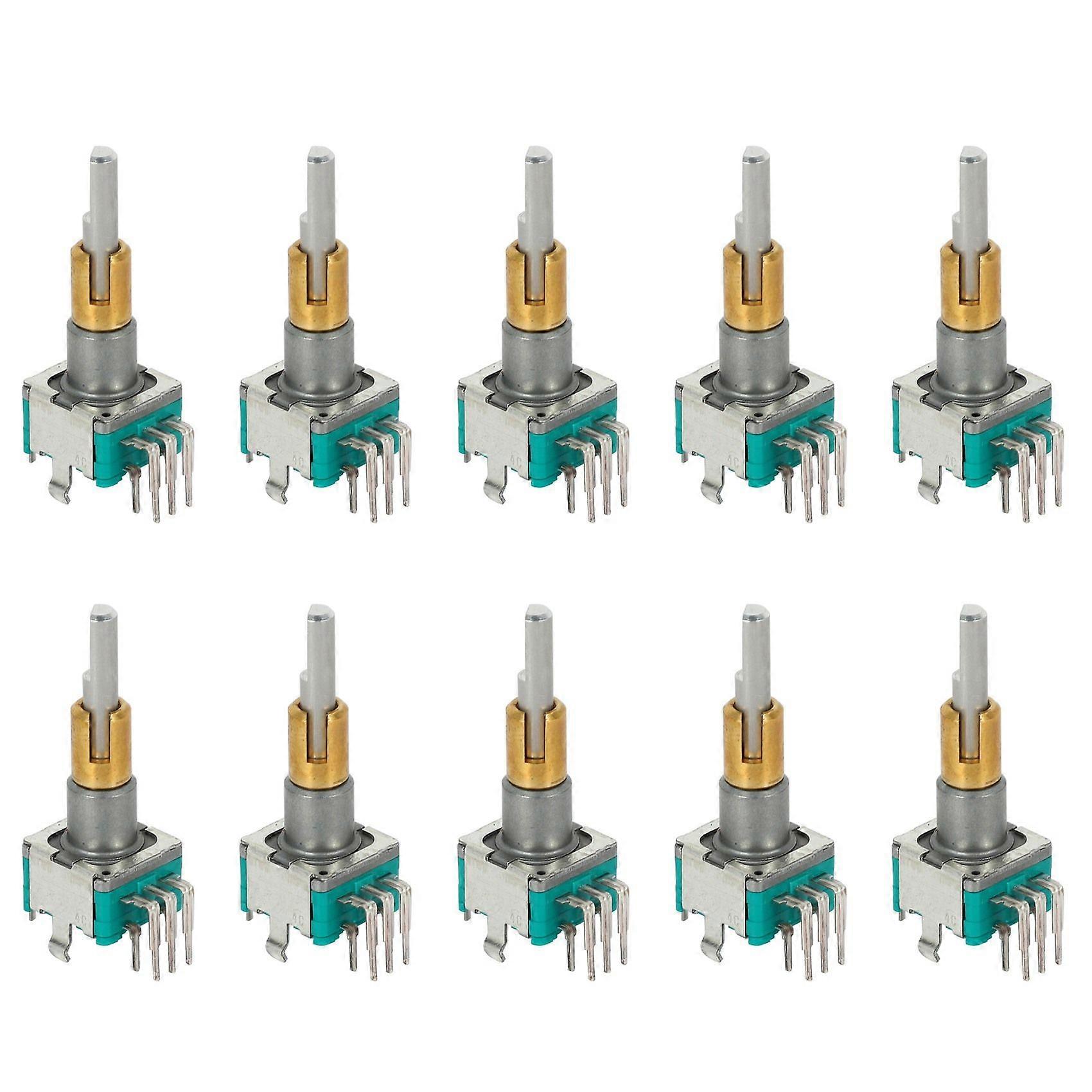10X EC11EBB24C03 Dual Axis Encoder with Switch 30 Positioning Number 15 Pulse Point Handle 25mm