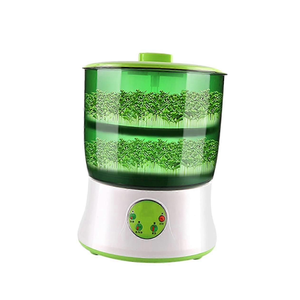Bean Sprout Machine with Automated Temperature Control, Double Layer Automatic Sprouting for Home
