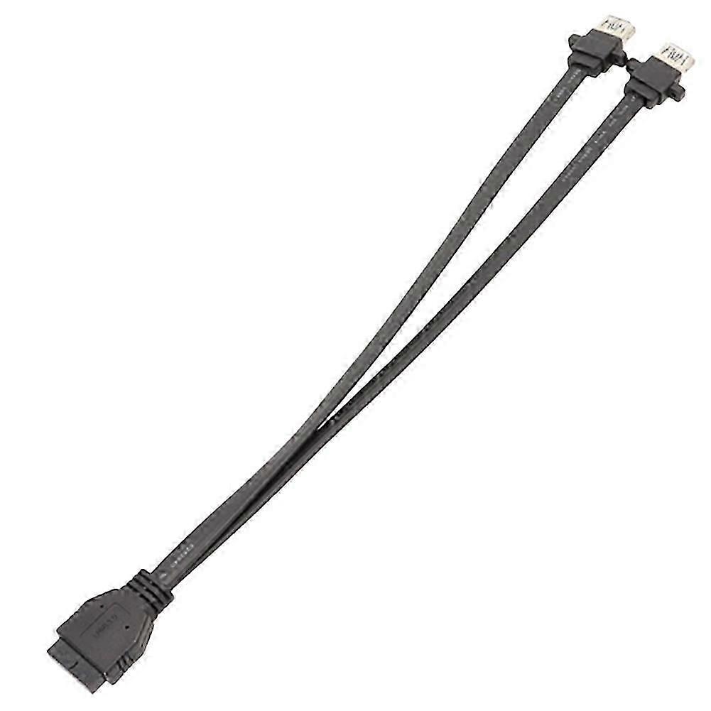 Mainboard Usb3.0 Panel Cable Front 19Pin to Two Port A Female Data Cable Shielded USB Extension Cable