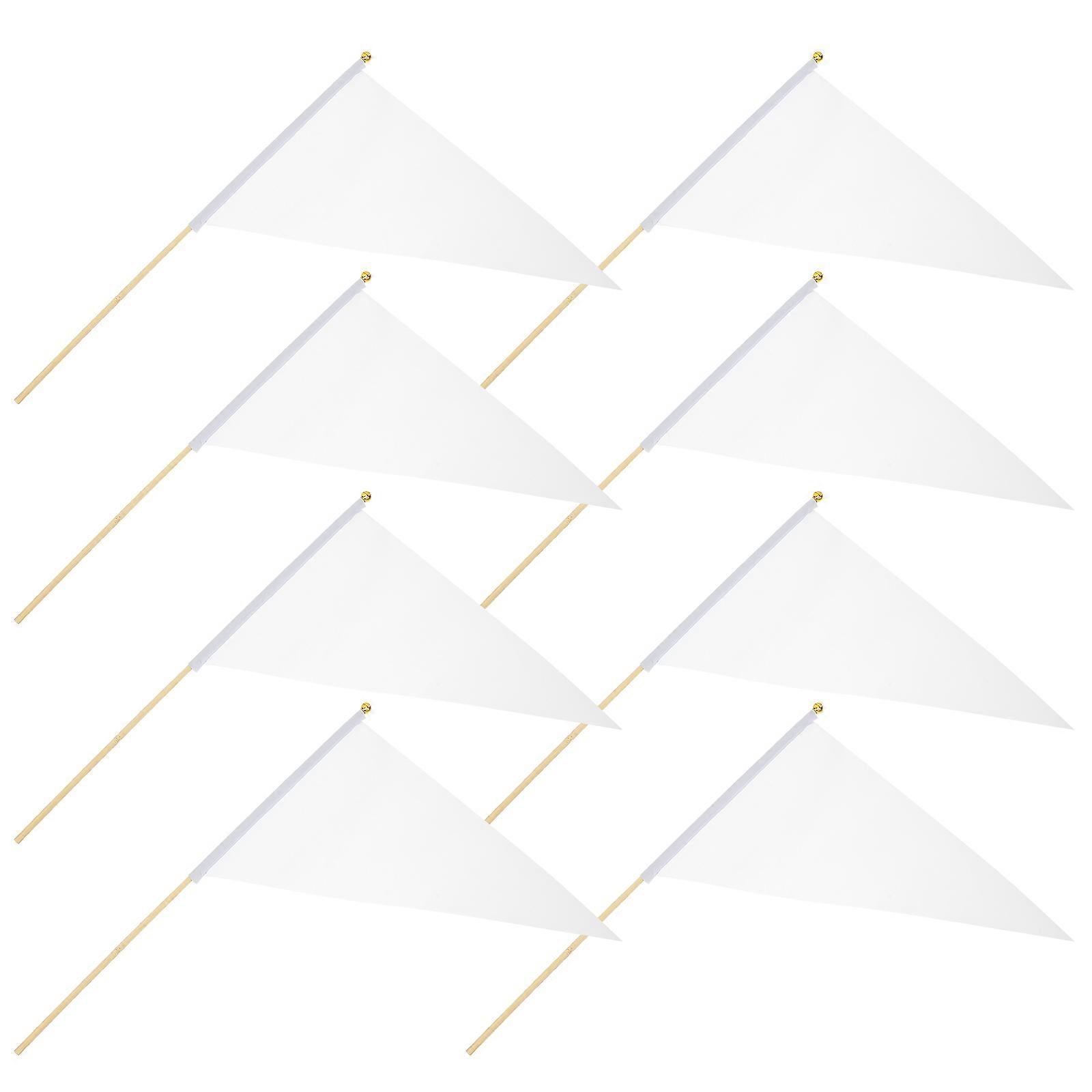 Construction Flags Markers Marking Flag Outdoor 40.00X30.00X0.60CM White 8Pcs