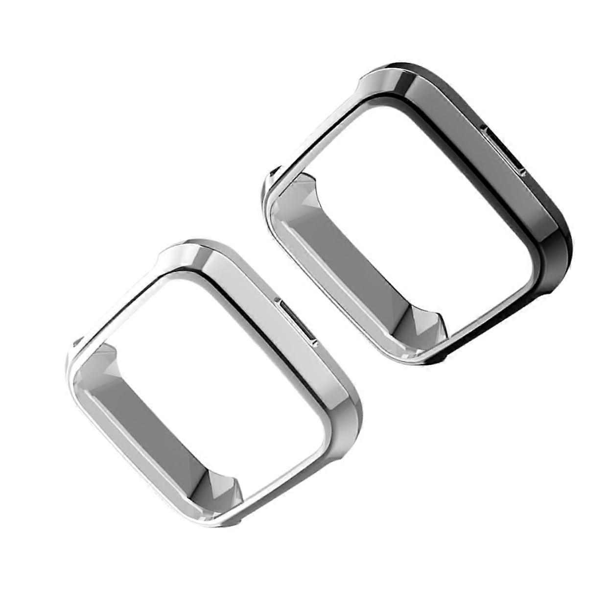 2Pack Smartwatch Protective Case TPU Shockproof ScratchResistant Clear Screen Cover