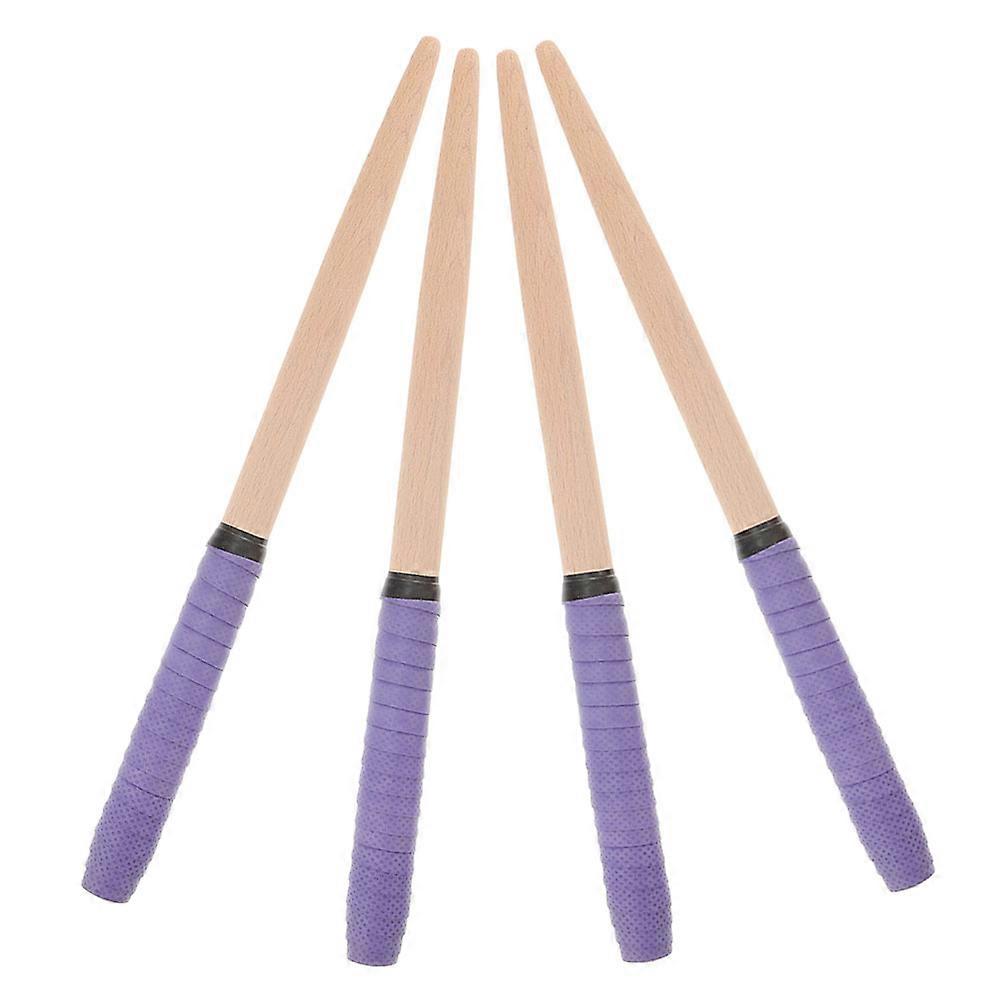 Wooden Drumsticks Purple for Percussion Drumsticks Practice 4Pcs Set