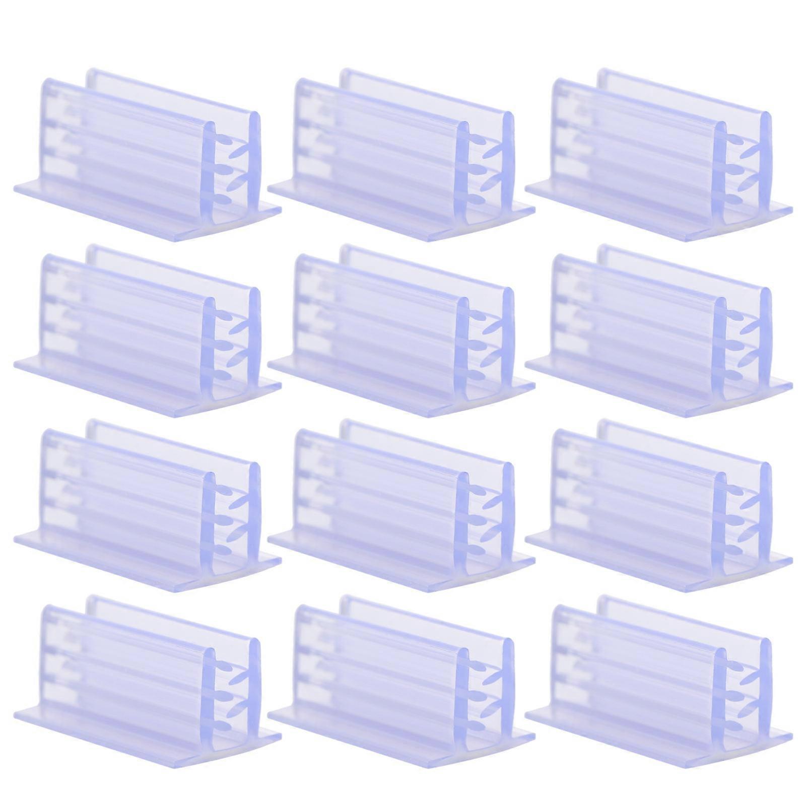 Plastic Shelf Label Holders with Soft Tooth Clip for Display 40Pcs