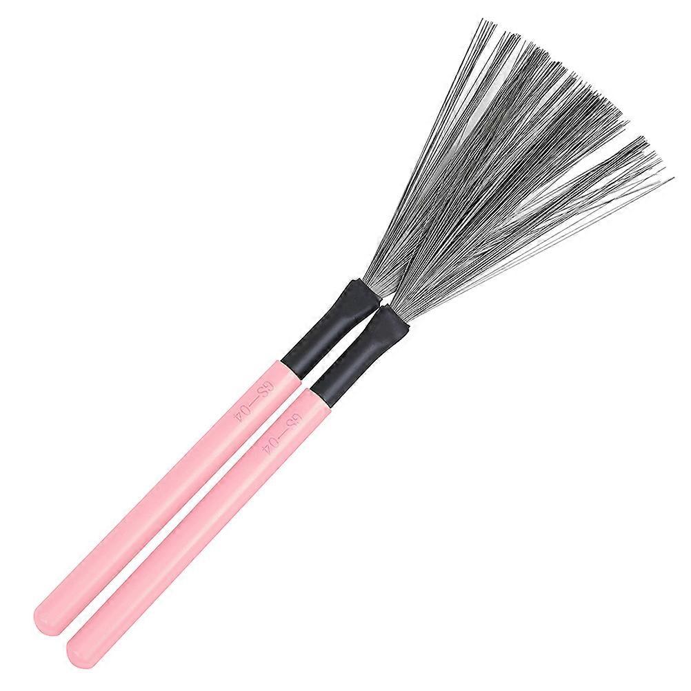Wire Drum Brushes Folding Design For Beginners Lightweight And Durable Musical Instruments 1Pair